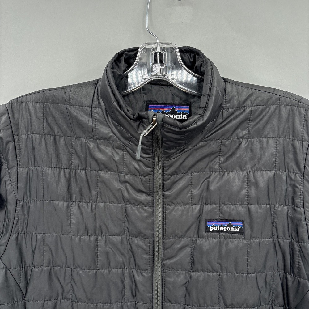 Patagonia Nano Puff Jacket Mens Small Black Full Zip Insulated Lightweight - Picture 2 of 14
